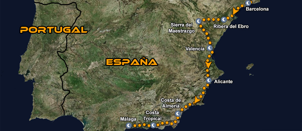 Tour organizado en moto MotoGP Valencia Cheste mapa